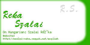 reka szalai business card